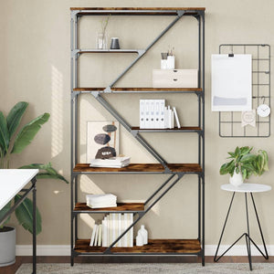 Bücherregal Räuchereiche 91x36x176 cm