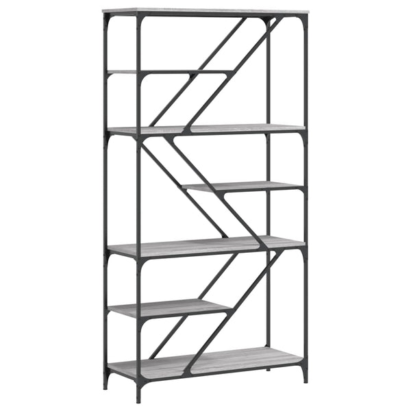Bücherregal Grau Sonoma 91x176 cm