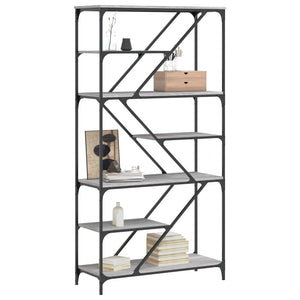 Bücherregal Grau Sonoma 91x176 cm