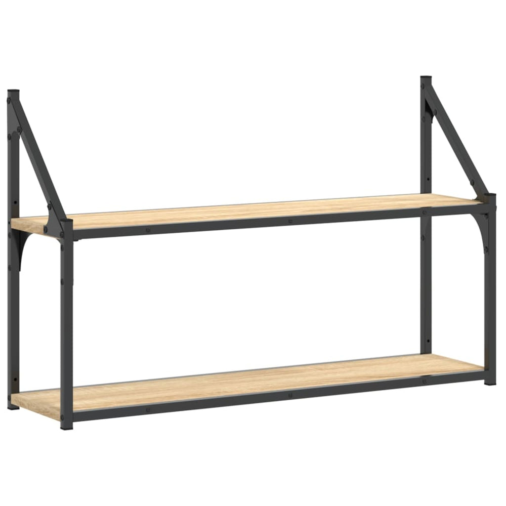 Wandregal Sonoma-Eiche 80 cm mit 2 Fächern