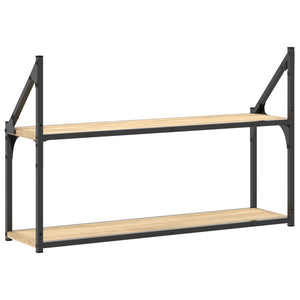 Wandregal Sonoma-Eiche 80 cm mit 2 Fächern