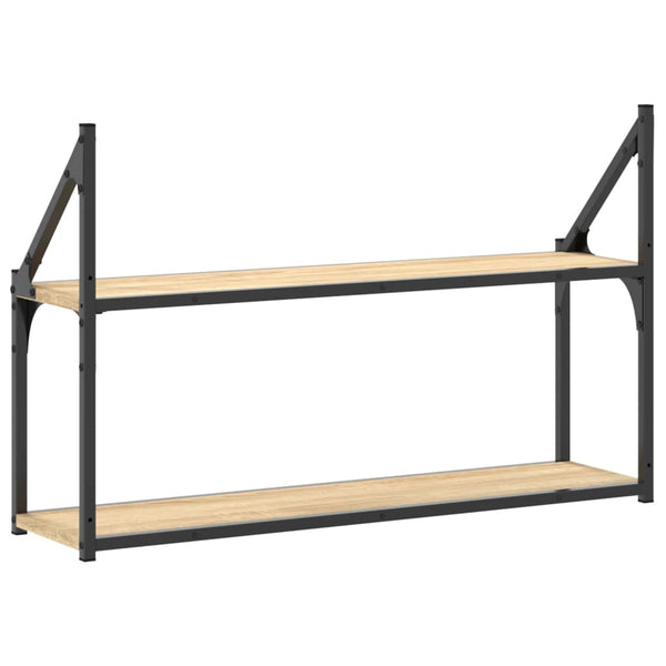 Wandregal Sonoma-Eiche 80 cm mit 2 Fächern