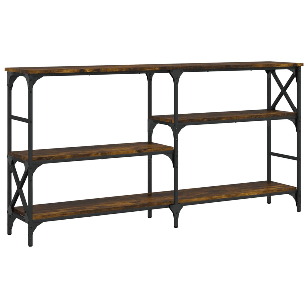 vidaXL Table console chêne fumé 150x29x76,5 cm bois d'ingénierie
