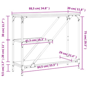 Konsolentisch Grau Sonoma 88,5 cm
