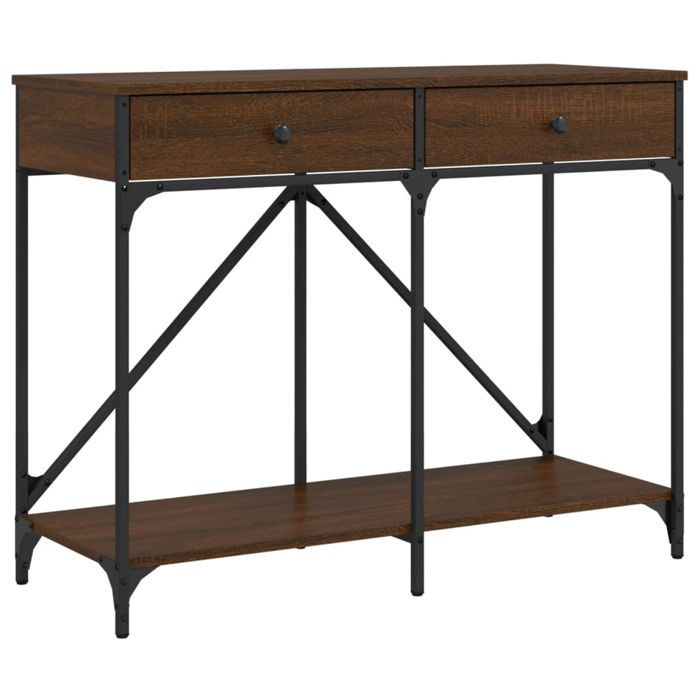 vidaXL Console Table Brown Oak Look 100x39x78.5 cm Engineered Wood