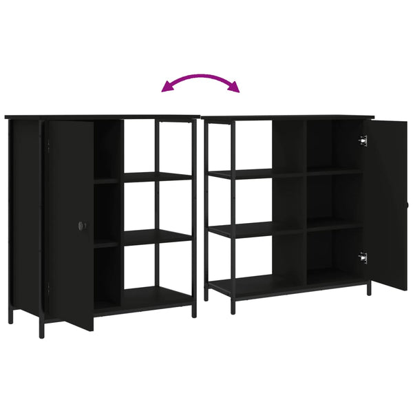 Schwarzes Sideboard 70x80 cm