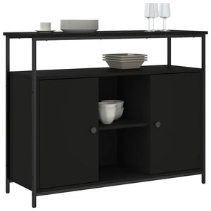 Schwarzes Sideboard 100x35x80 cm