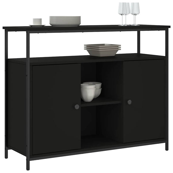 Schwarzes Sideboard 100x35x80 cm
