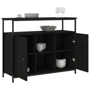 Schwarzes Sideboard 100x35x80 cm