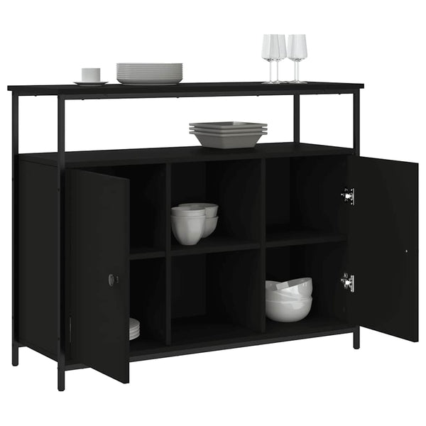 Schwarzes Sideboard 100x35x80 cm