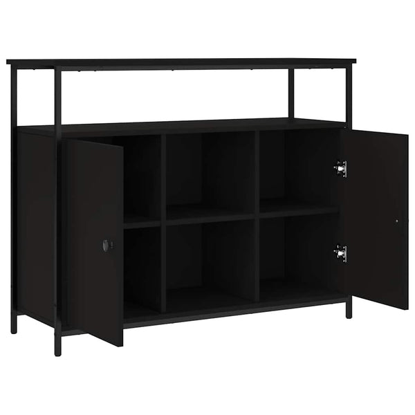 Schwarzes Sideboard 100x35x80 cm