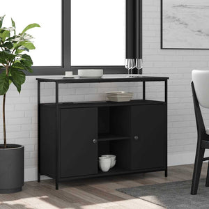 Schwarzes Sideboard 100x35x80 cm