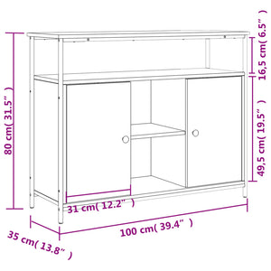 Sideboard Räuchereiche 100x35x80 cm