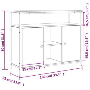 Sideboard Grau Sonoma 100x35x80 cm