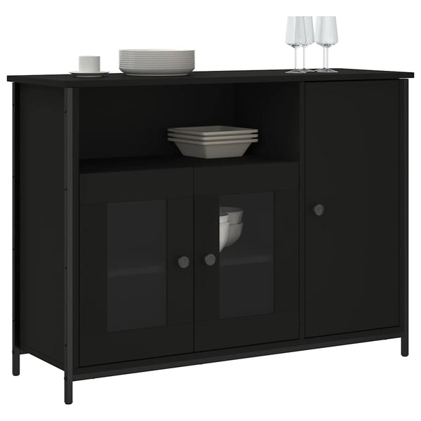 Schwarzes Sideboard 100 cm Holz