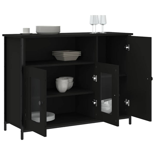 Schwarzes Sideboard 100 cm Holz