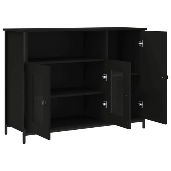 Schwarzes Sideboard 100 cm Holz