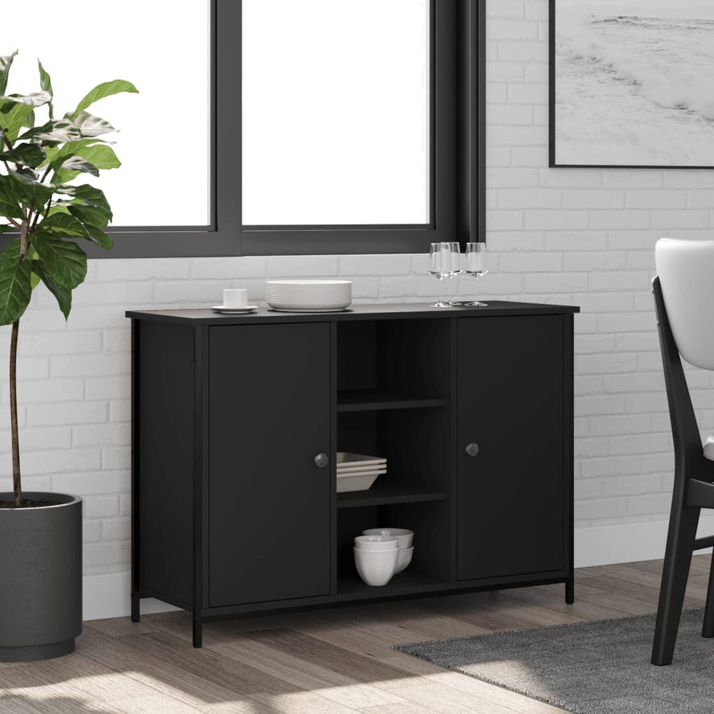 Schwarzes Sideboard 100x35x70 cm