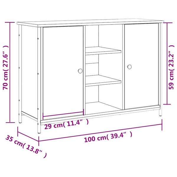 Sideboard Räuchereiche 100x35x70 cm