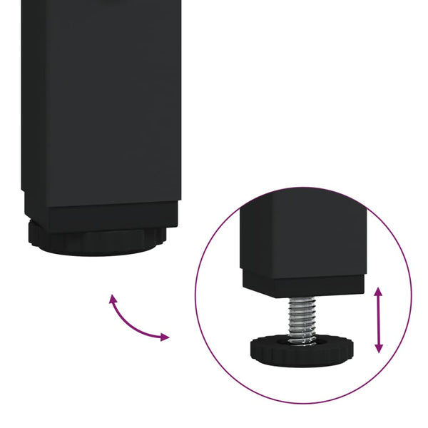 Schwarzes Sideboard 69x35x80 cm