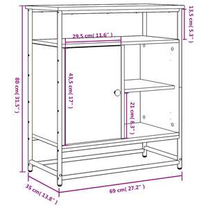 Sideboard Sonoma Eiche 69x35x80cm