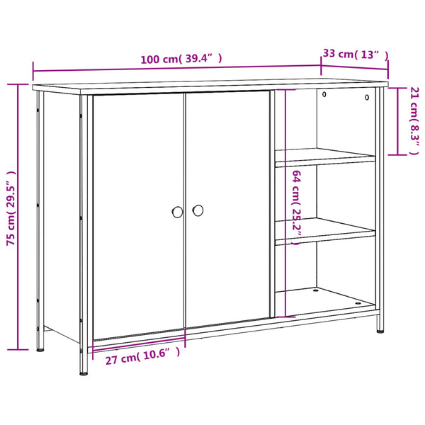 Sideboard Sonoma-Eiche 100 cm