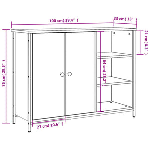 Sideboard Grau Sonoma 100 cm