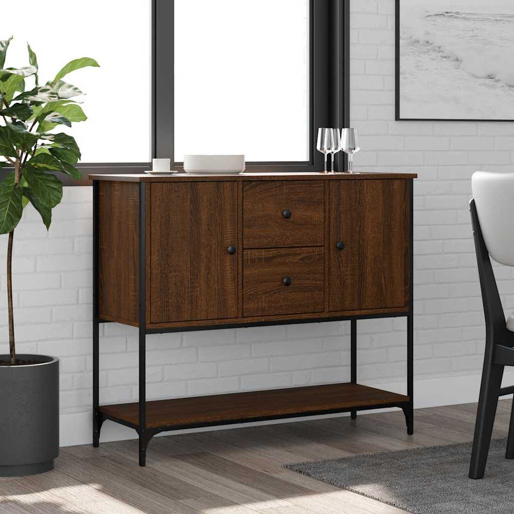 Sideboard Braun Eichen-Optik 100 cm