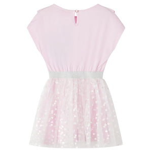 Kinderkleid mit Rüschen Hellrosa 104