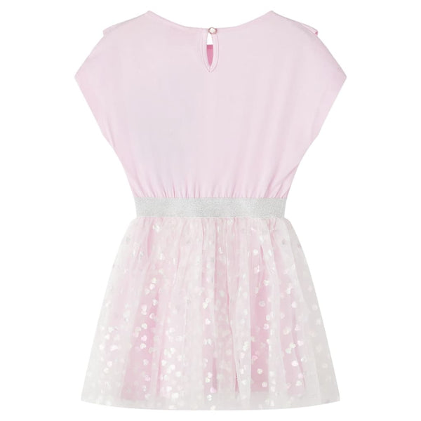 Kinderkleid mit Rüschen Hellrosa 104
