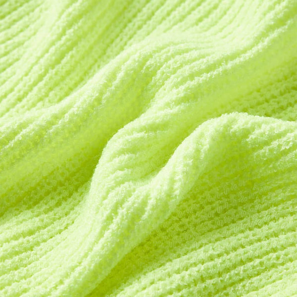 Pull enfant tricoté jaune fluo 128