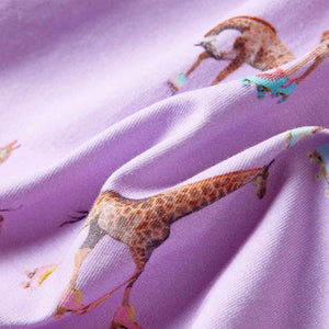 Kinderkleid mit Rüschenärmeln und Taillenband Lila 140