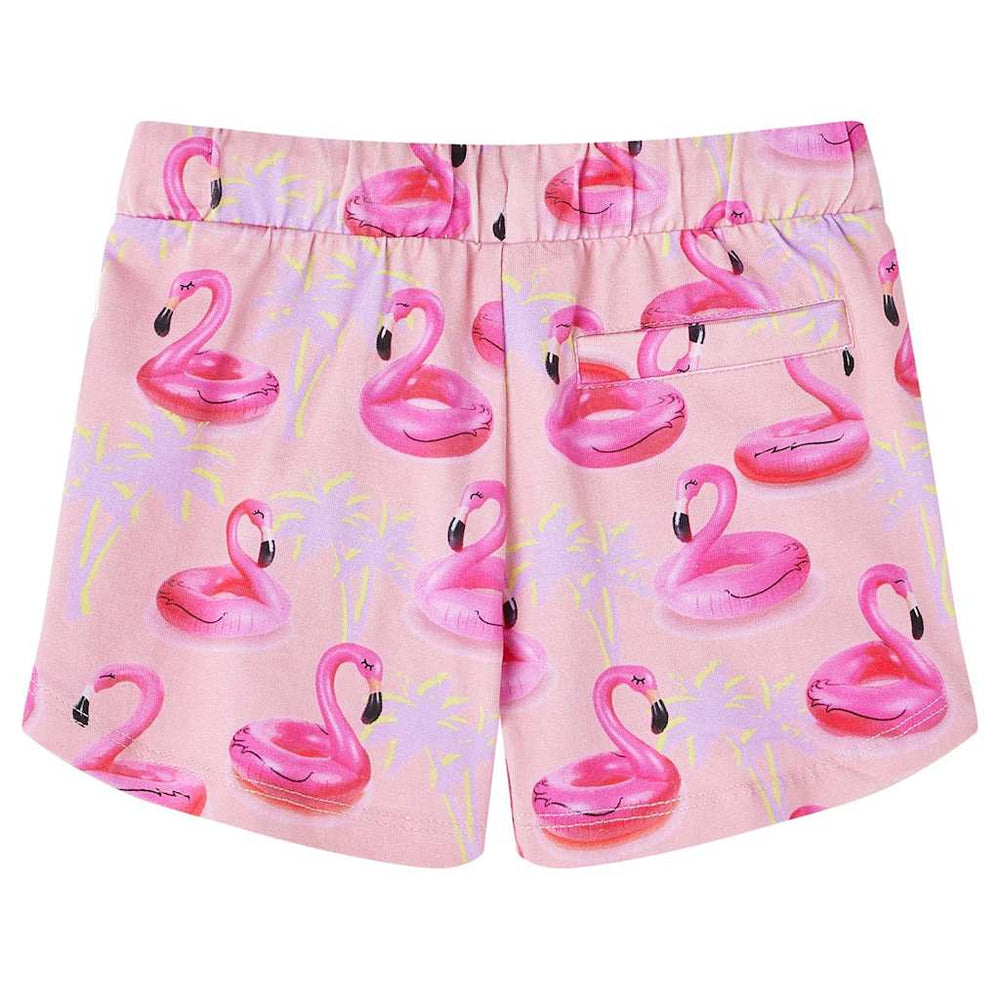 Short de sport enfant avec cordon de serrage Rose clair 116