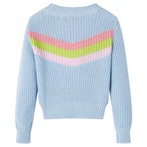 Kinderpullover Gestrickt Blau 92