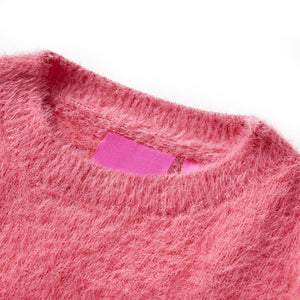 Pull enfant tricoté vieux rose 104