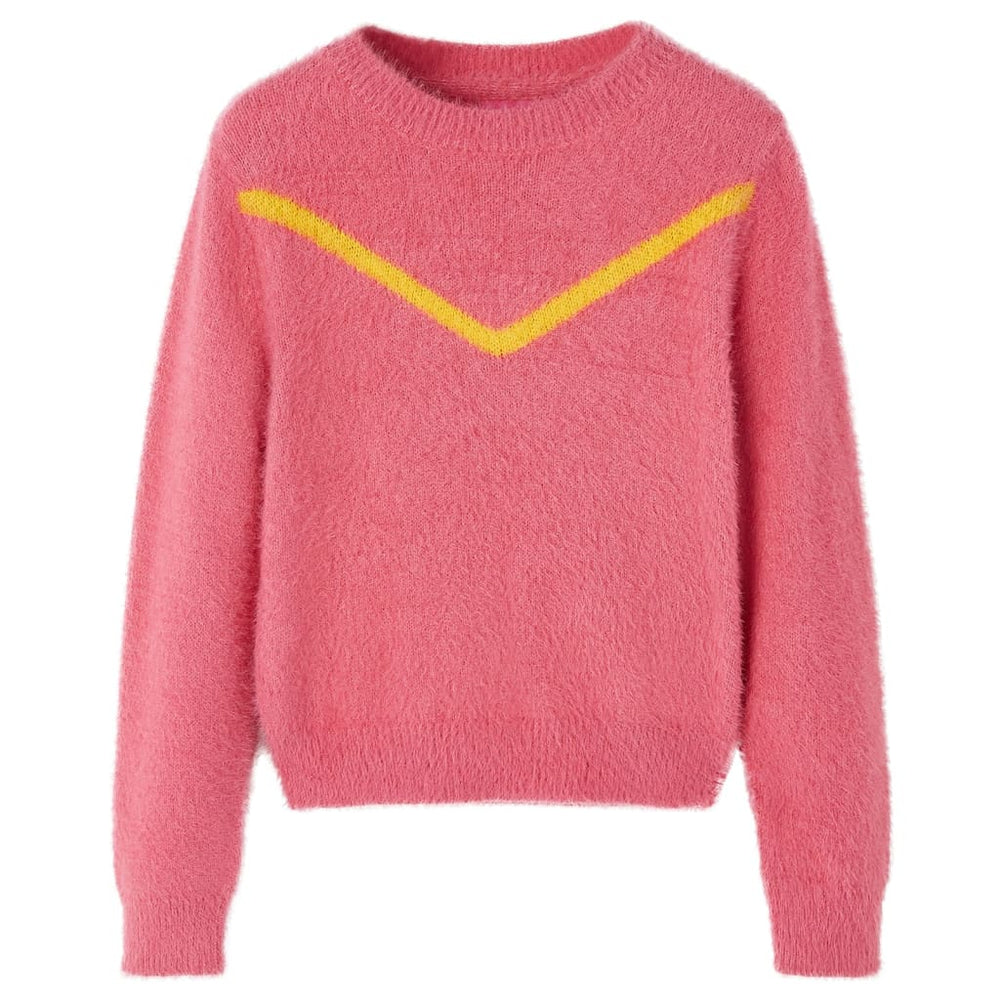 Pull enfant tricoté vieux rose 140