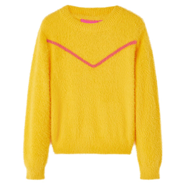Pull enfant tricoté Ocre foncé 104