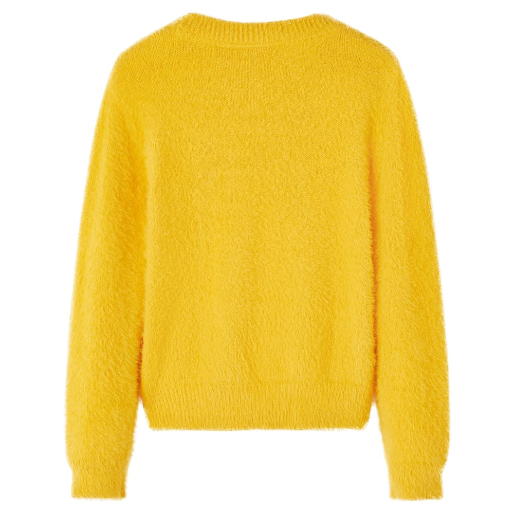 Pull enfant tricoté Ocre foncé 140