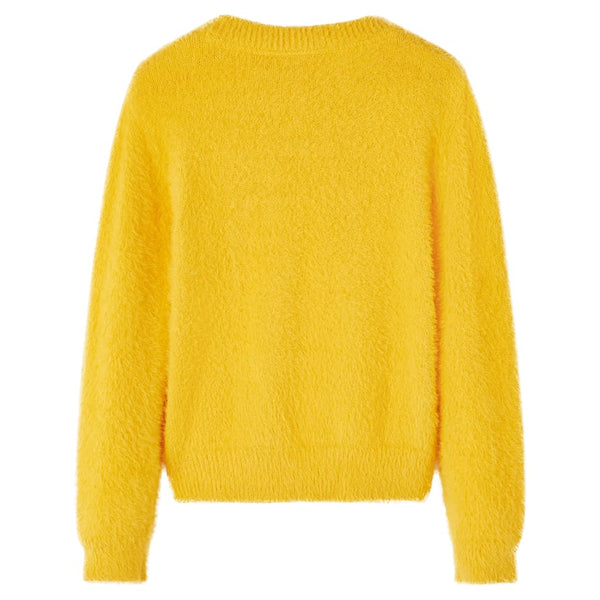 Pull enfant tricoté Ocre foncé 140