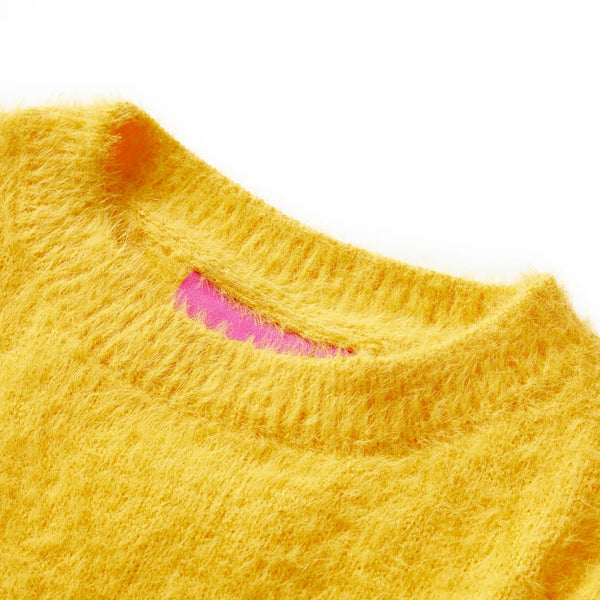 Pull enfant tricoté Ocre foncé 140