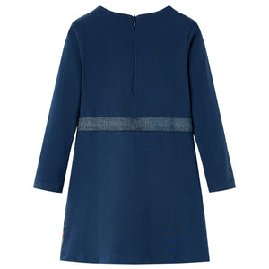 Kinderkleid mit Langen Ärmeln Marineblau 116