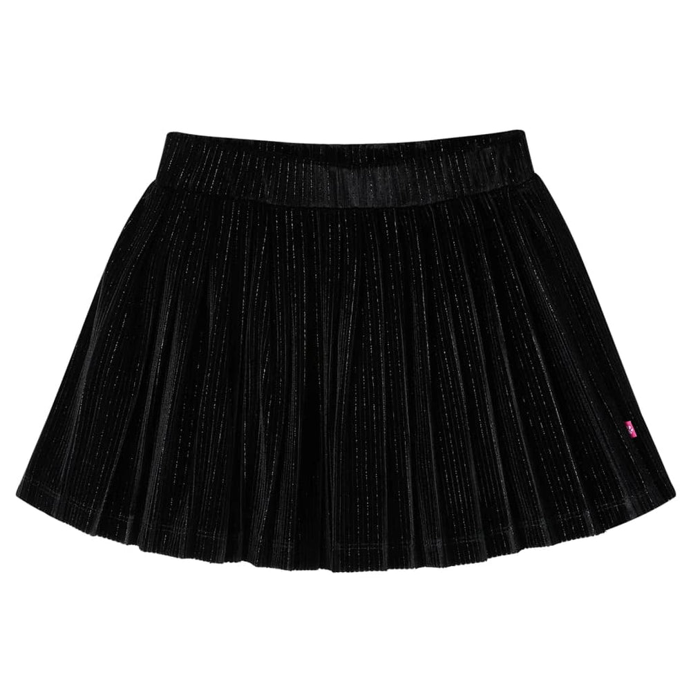 Kinder-Faltenrock mit Lurex Schwarz 104