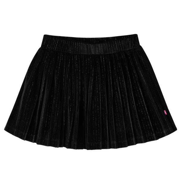 Kinder-Faltenrock mit Lurex Schwarz 104