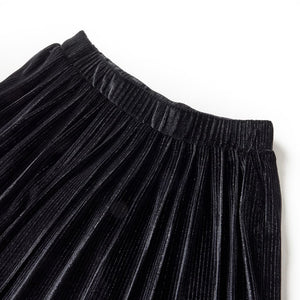 Kinder-Faltenrock mit Lurex Schwarz 104