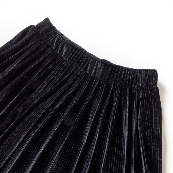 Kinder-Faltenrock mit Lurex Schwarz 104