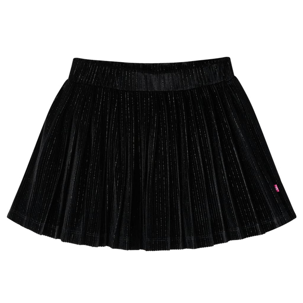 Kinder-Faltenrock mit Lurex Schwarz 116