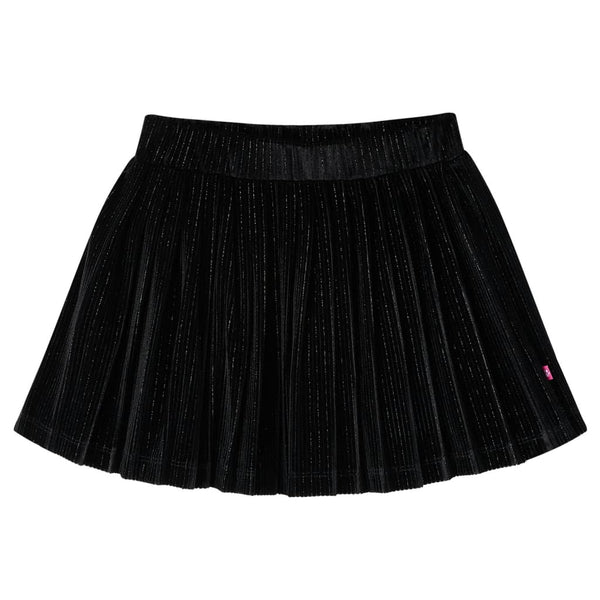 Kinder-Faltenrock mit Lurex Schwarz 116