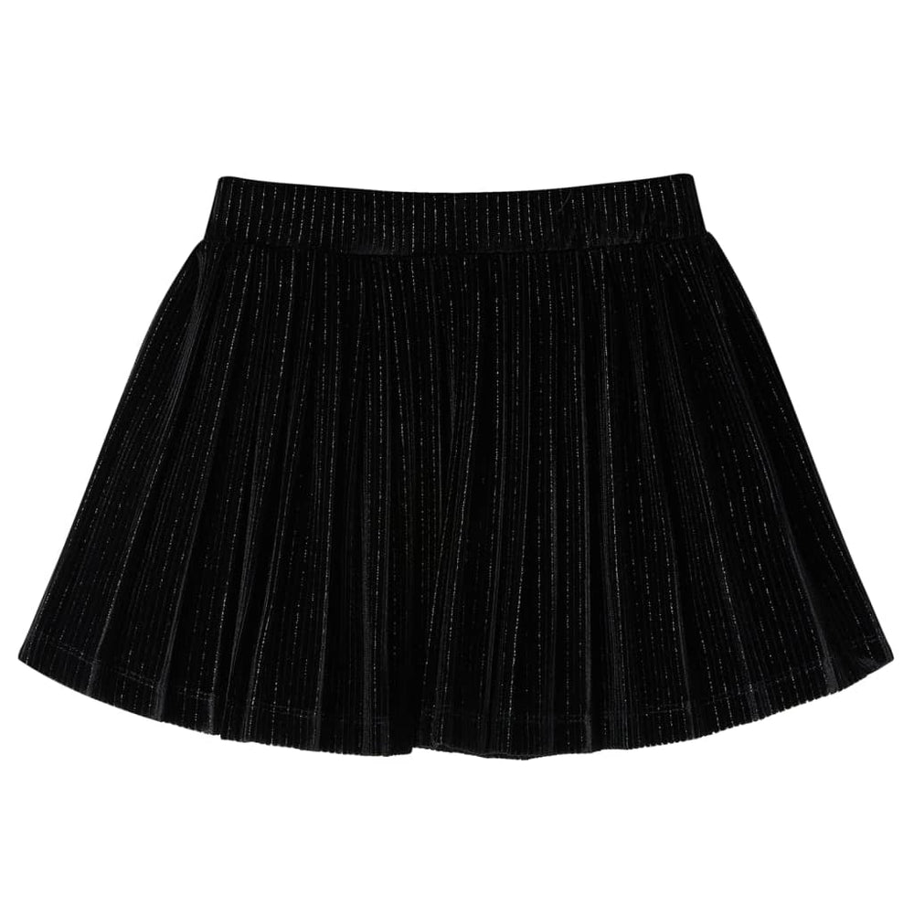 Kinder-Faltenrock mit Lurex Schwarz 116