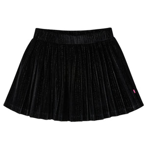 Kinder-Faltenrock mit Lurex Schwarz 128