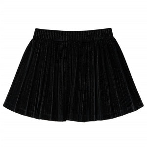 Kinder-Faltenrock mit Lurex Schwarz 128